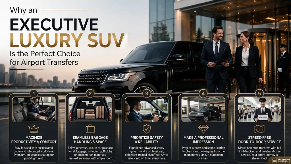 5 Reasons to Book an Executive Luxury SUV for Airport Transfers